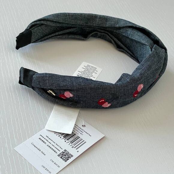 Kate Spade Cherry Denim Twisted Headband One size hair accessories main image 4
